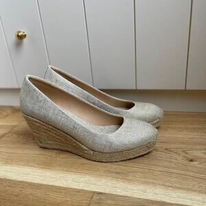Espadrille Wedges in Canvas Size 7.5 Shoes